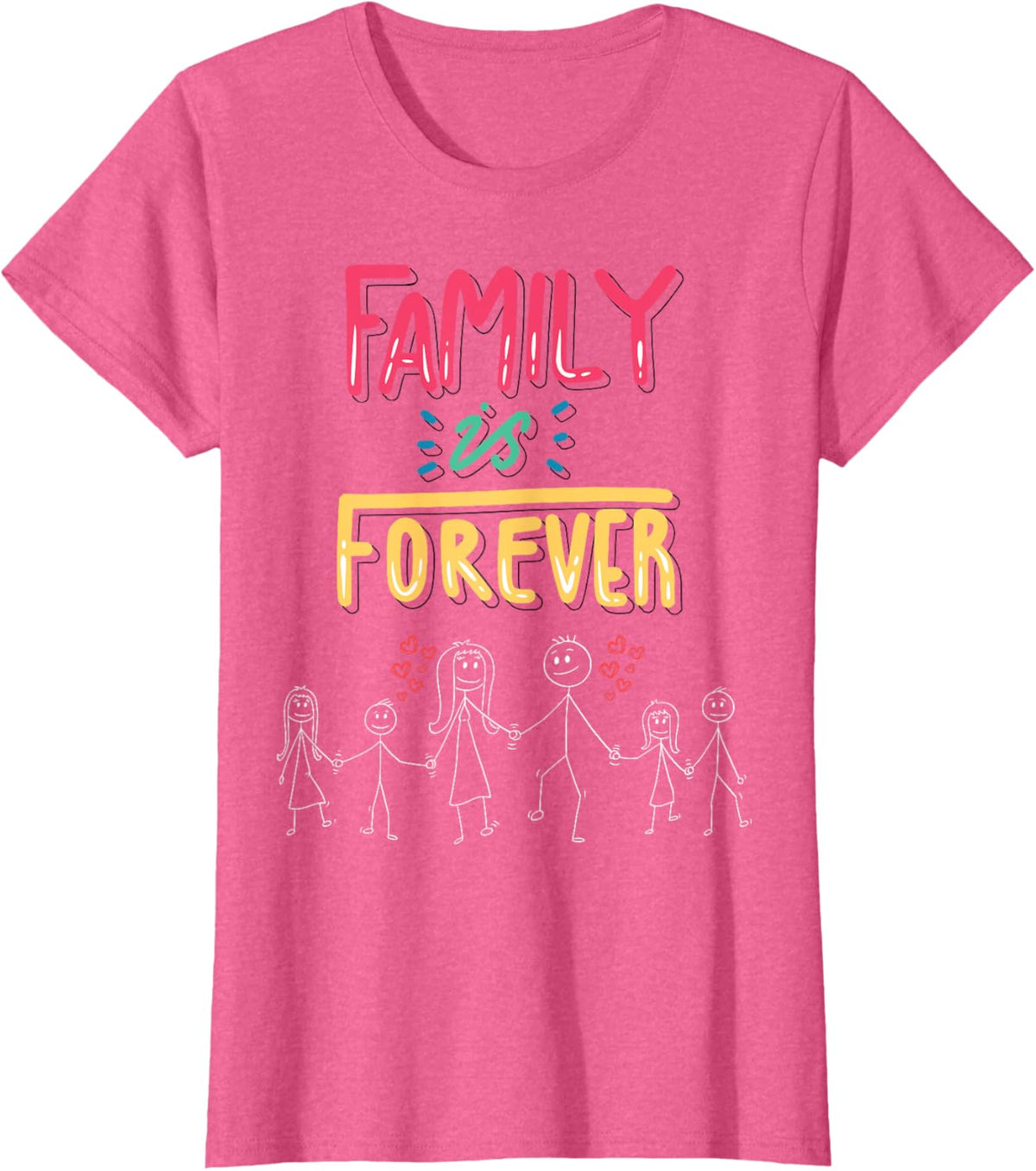 Family Is Forever - Stick Figure Design for Togetherness