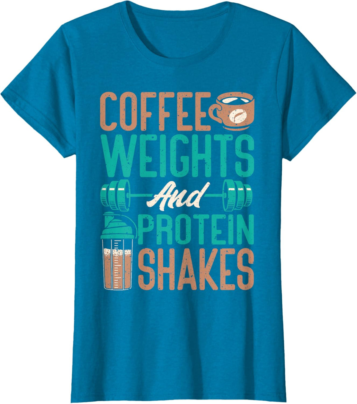 Coffee Weights and Protein Shakes Weightlifting Workout
