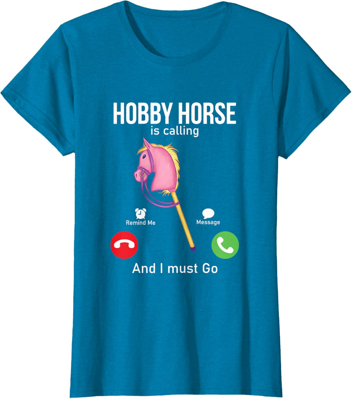 Funny Hobby Horsing Gifts For Hobby Horse Riders Unisex-Adult Black Cotton Blend T-Shirt Small Classic Fit Short Sleeve