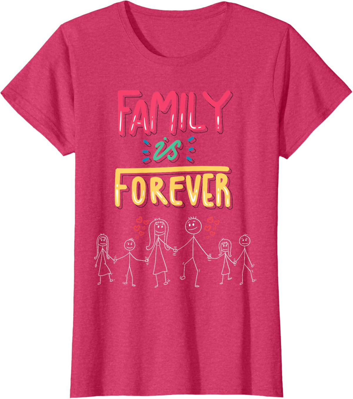 Family Is Forever - Stick Figure Design for Togetherness