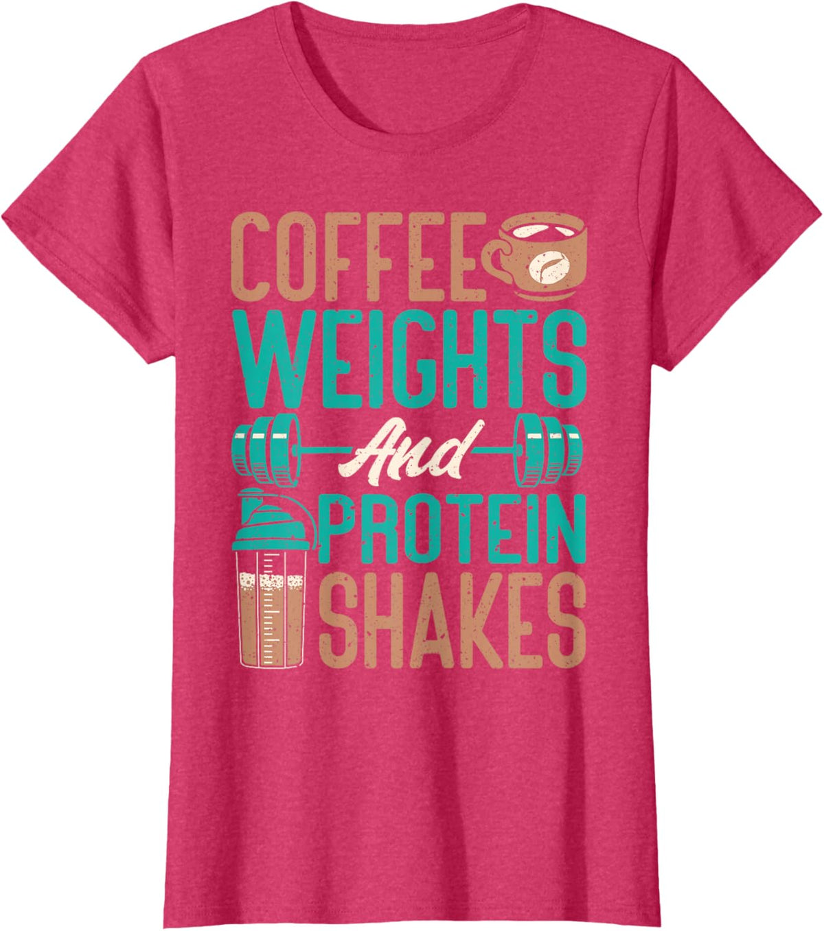 Coffee Weights and Protein Shakes Weightlifting Workout