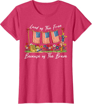 Land of The Free Because of The Brave Memorial Day Veteran