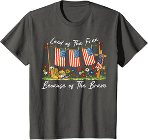 Land of The Free Because of The Brave Memorial Day Veteran