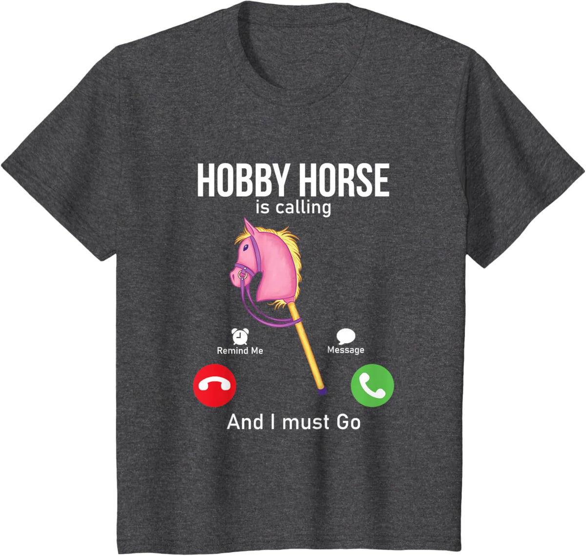 Funny Hobby Horsing Gifts For Hobby Horse Riders Unisex-Adult Black Cotton Blend T-Shirt Small Classic Fit Short Sleeve