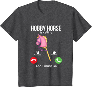 Funny Hobby Horsing Gifts For Hobby Horse Riders Unisex-Adult Black Cotton Blend T-Shirt Small Classic Fit Short Sleeve