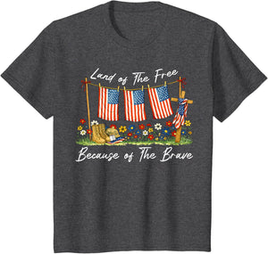 Land of The Free Because of The Brave Memorial Day Veteran
