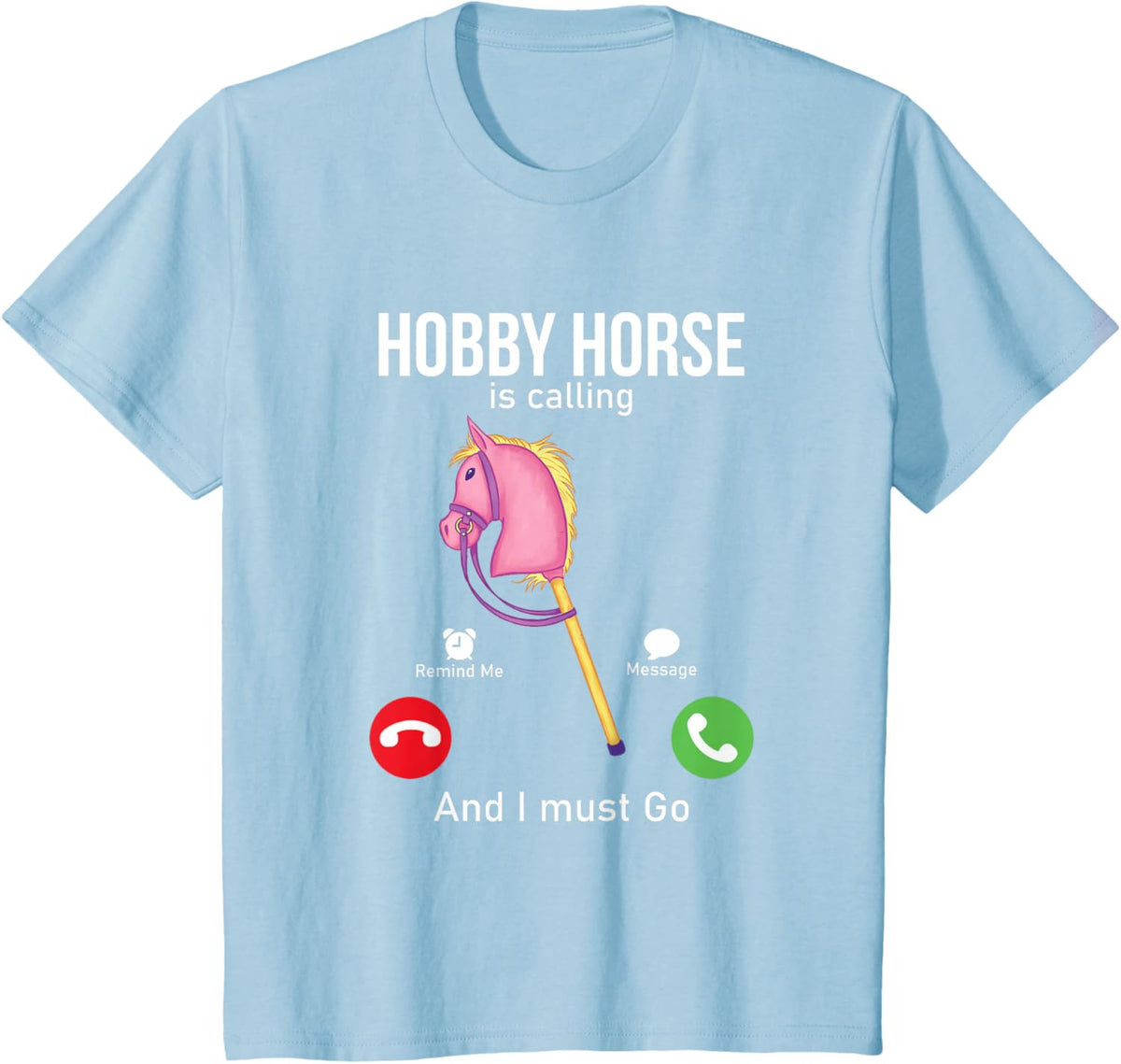Funny Hobby Horsing Gifts For Hobby Horse Riders Unisex-Adult Black Cotton Blend T-Shirt Small Classic Fit Short Sleeve
