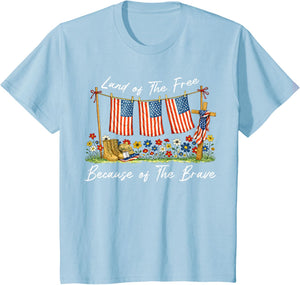 Land of The Free Because of The Brave Memorial Day Veteran