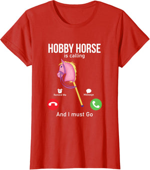 Funny Hobby Horsing Gifts For Hobby Horse Riders Unisex-Adult Black Cotton Blend T-Shirt Small Classic Fit Short Sleeve