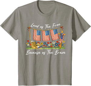 Land of The Free Because of The Brave Memorial Day Veteran