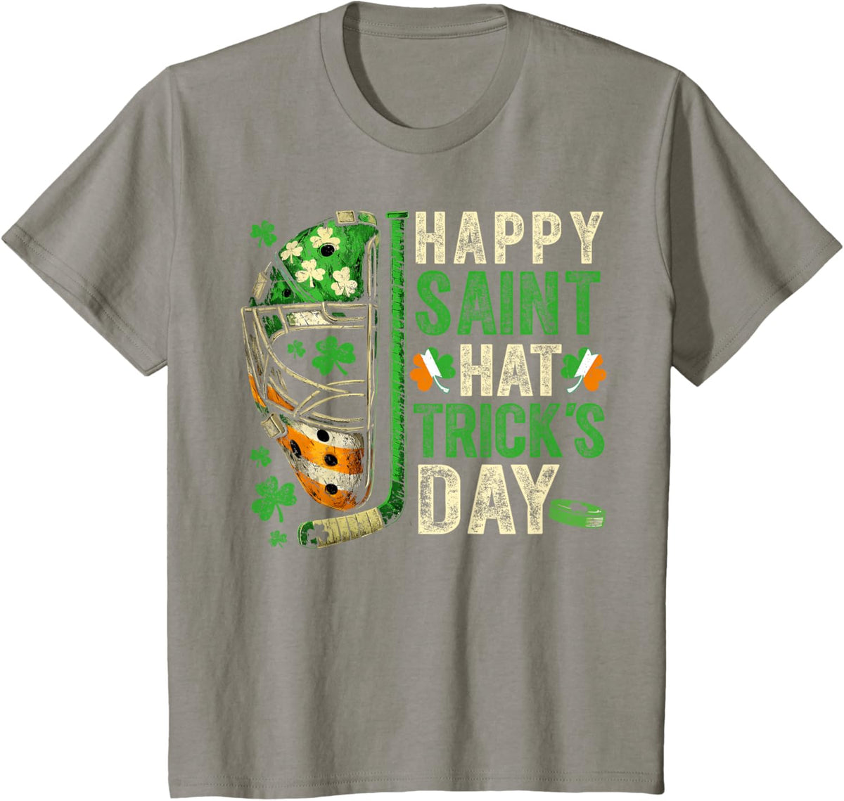 St Patricks Day Happy Saint Hat Trick Ice Hockey Player