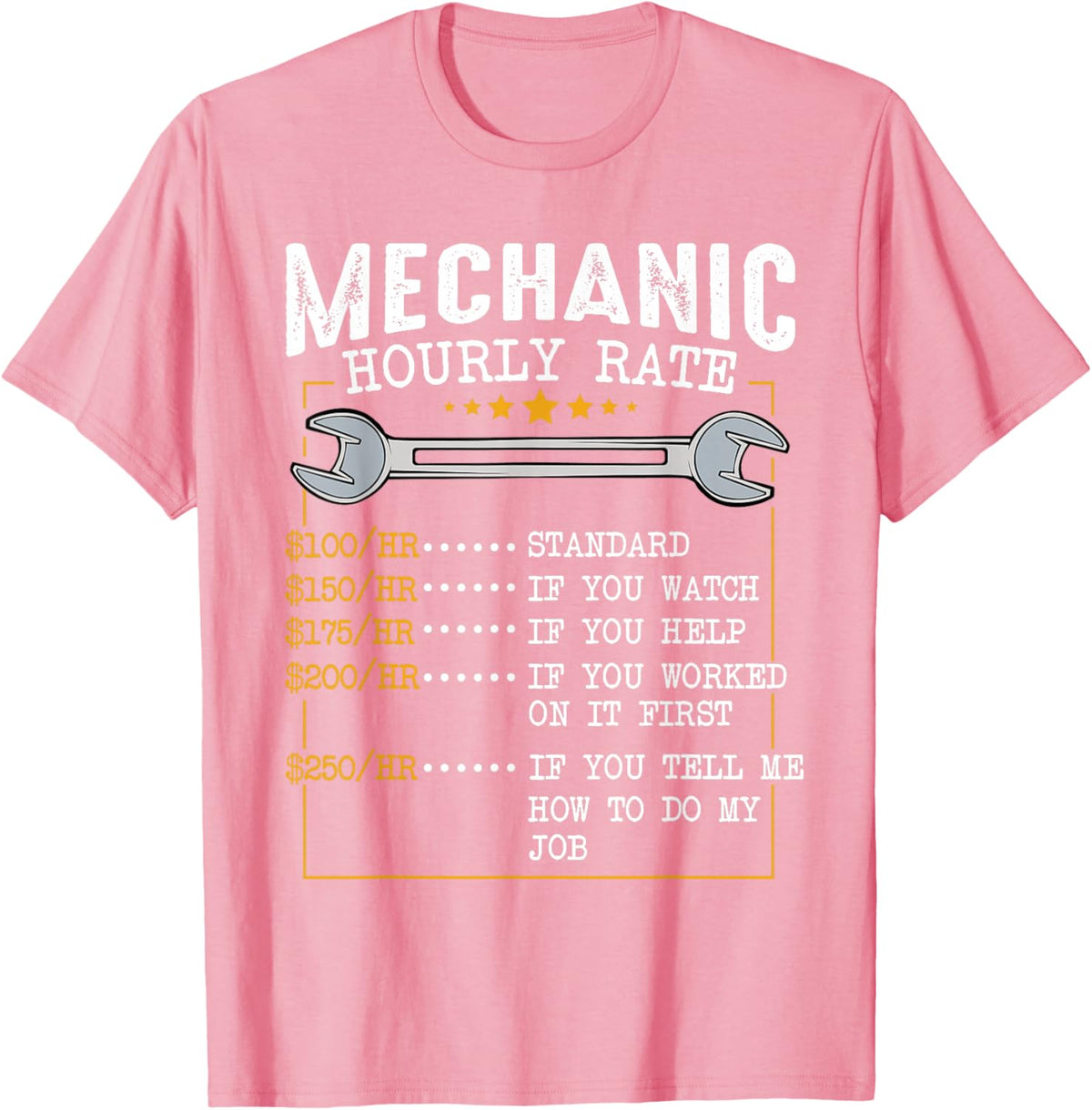 Mechanic Hourly Rate Car Mechatronics Engineer Profession Car Gift