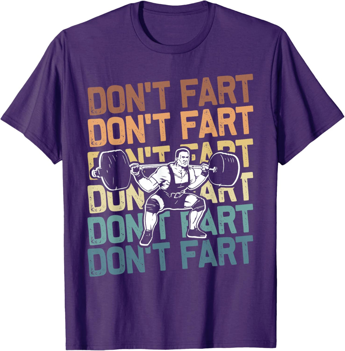 Funny Wieghtlifting Apparel for Men Women Don't Fart Lifting Weights Weightlifting Gym Fitness Workout T-Shirt, Small, Black