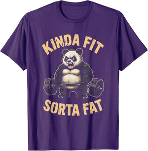 Kinda Fit Sorta Fat Funny Gym Panda Weightlifting Workout