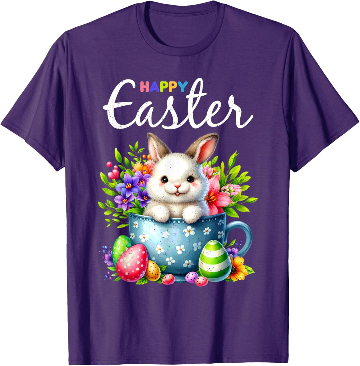 Bunny Egg Hunt Happy Easter Cute Spring Christian Holiday