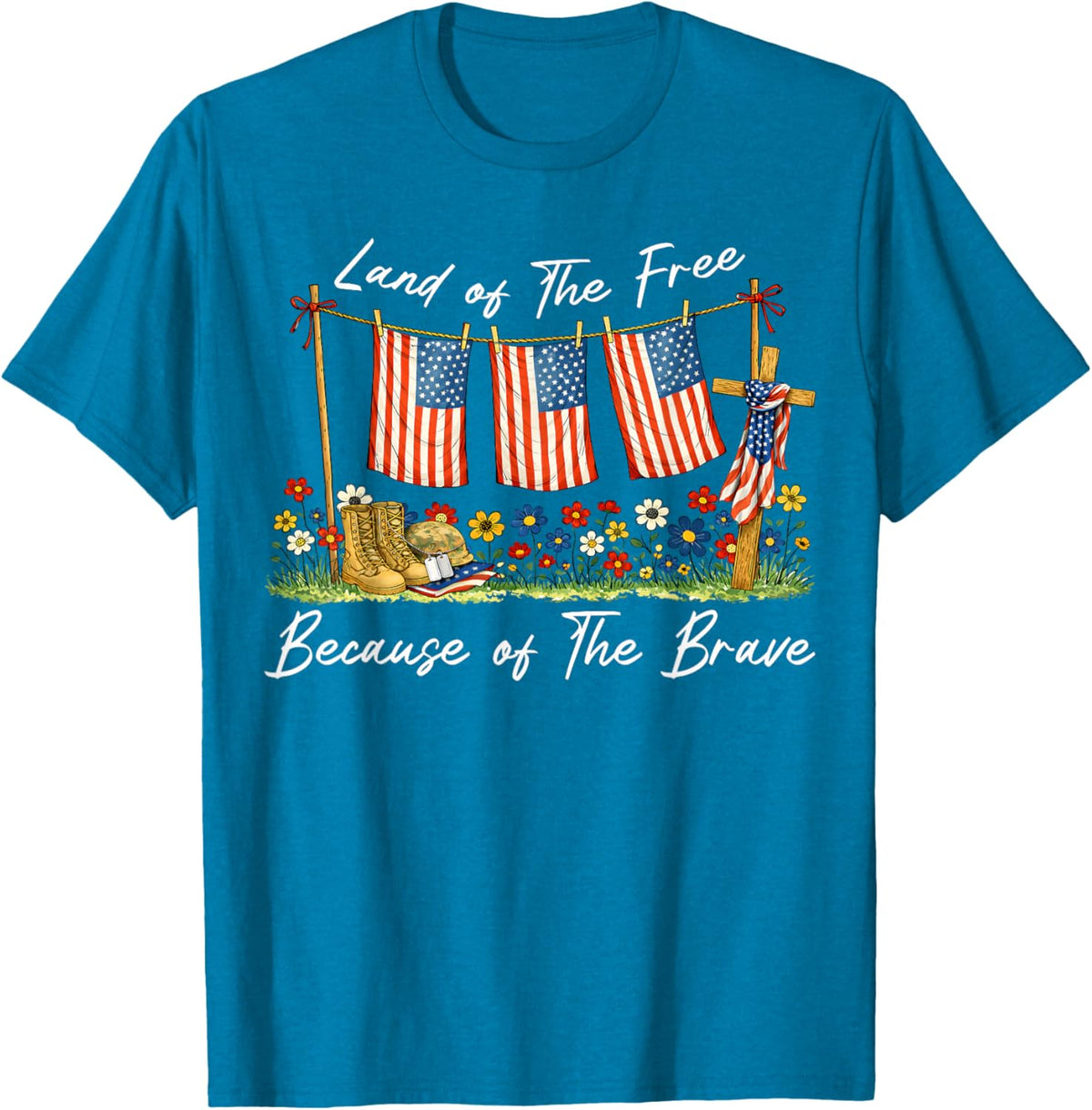 Land of The Free Because of The Brave Memorial Day Veteran