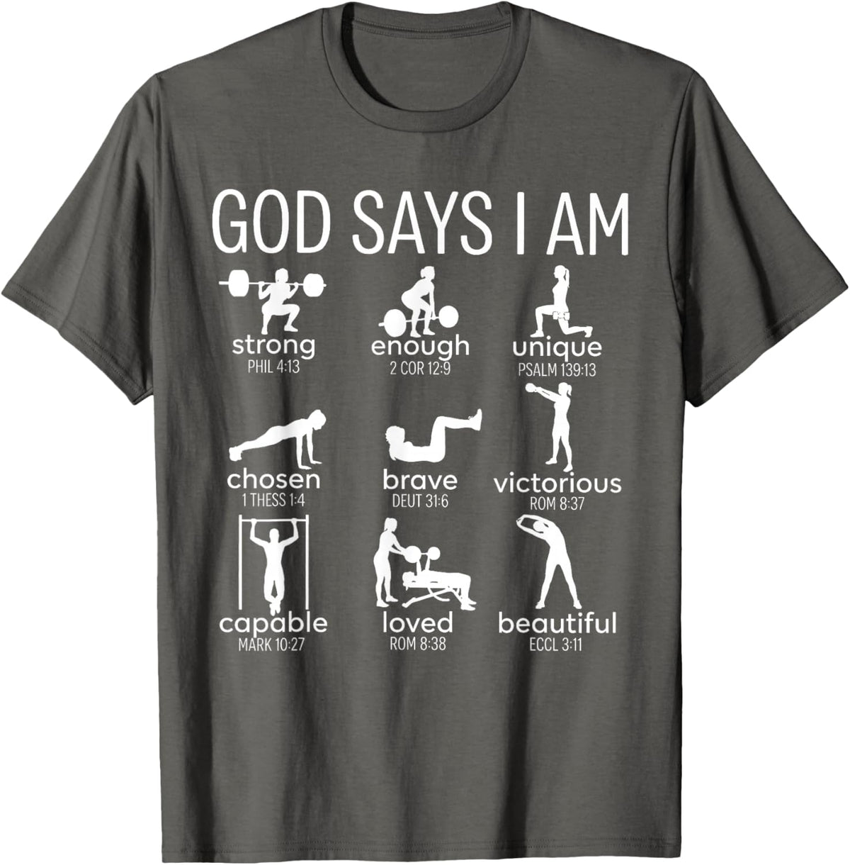 God Says I Am Christian Workout Gym Women Men