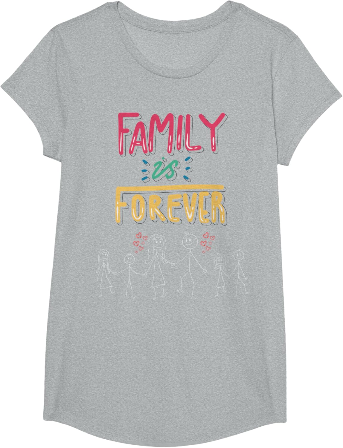 Family Is Forever - Stick Figure Design for Togetherness