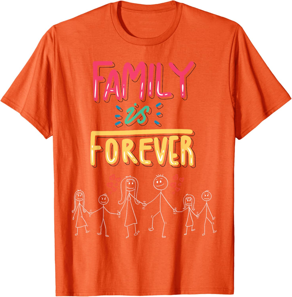 Family Is Forever - Stick Figure Design for Togetherness