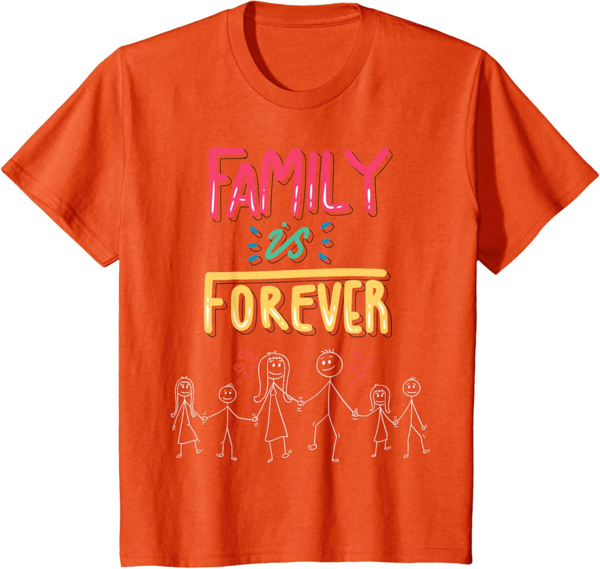 Family Is Forever - Stick Figure Design for Togetherness