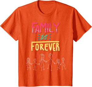 Family Is Forever - Stick Figure Design for Togetherness