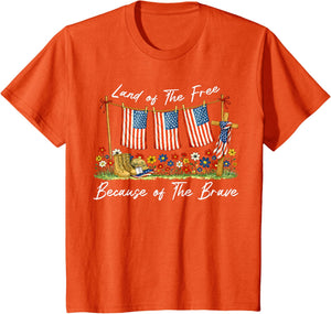 Land of The Free Because of The Brave Memorial Day Veteran