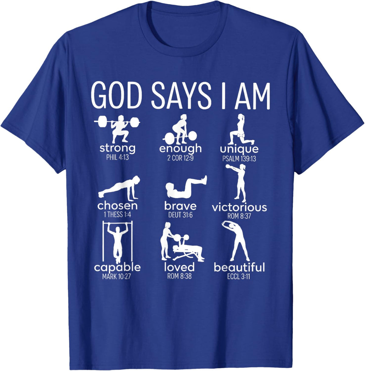God Says I Am Christian Workout Gym Women Men