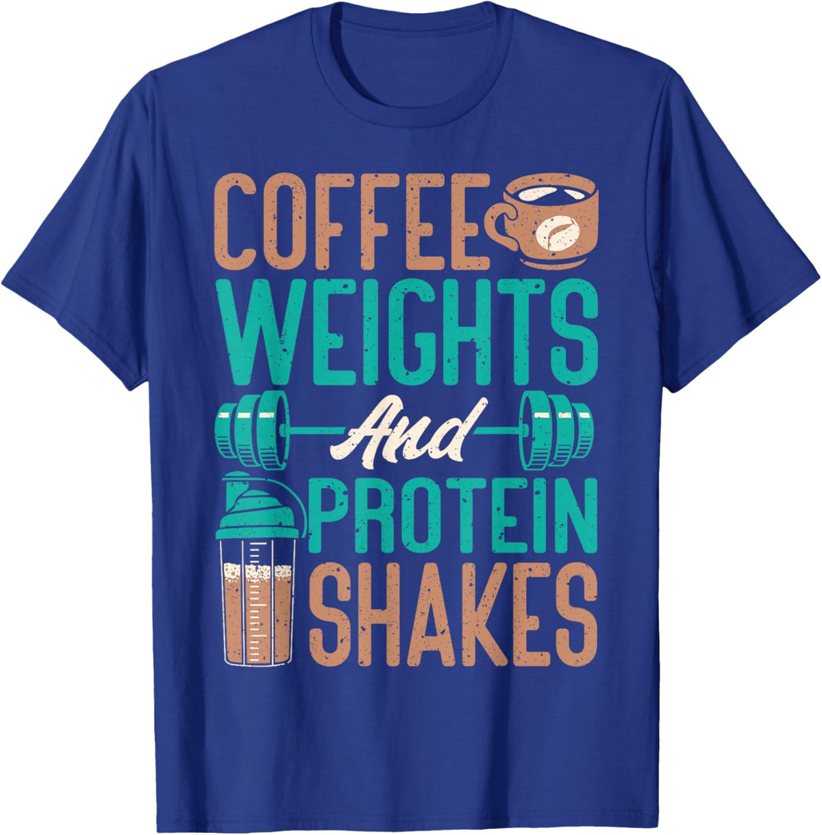 Coffee Weights and Protein Shakes Weightlifting Workout