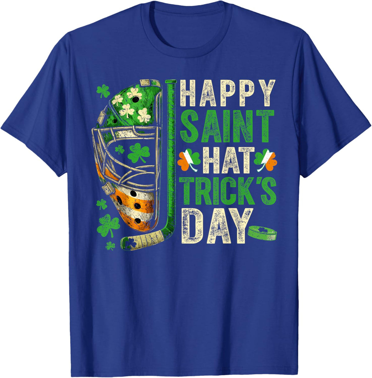 St Patricks Day Happy Saint Hat Trick Ice Hockey Player