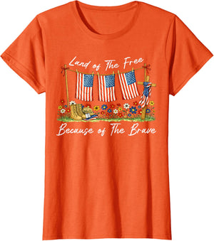 Land of The Free Because of The Brave Memorial Day Veteran