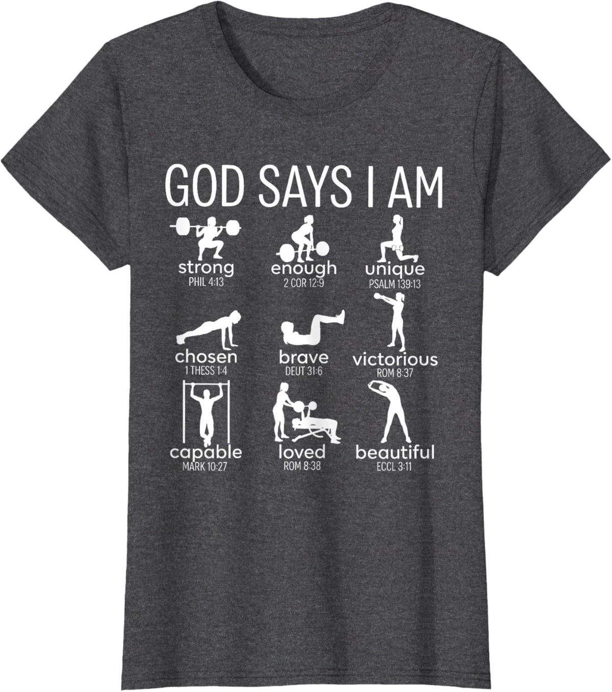 God Says I Am Christian Workout Gym Women Men