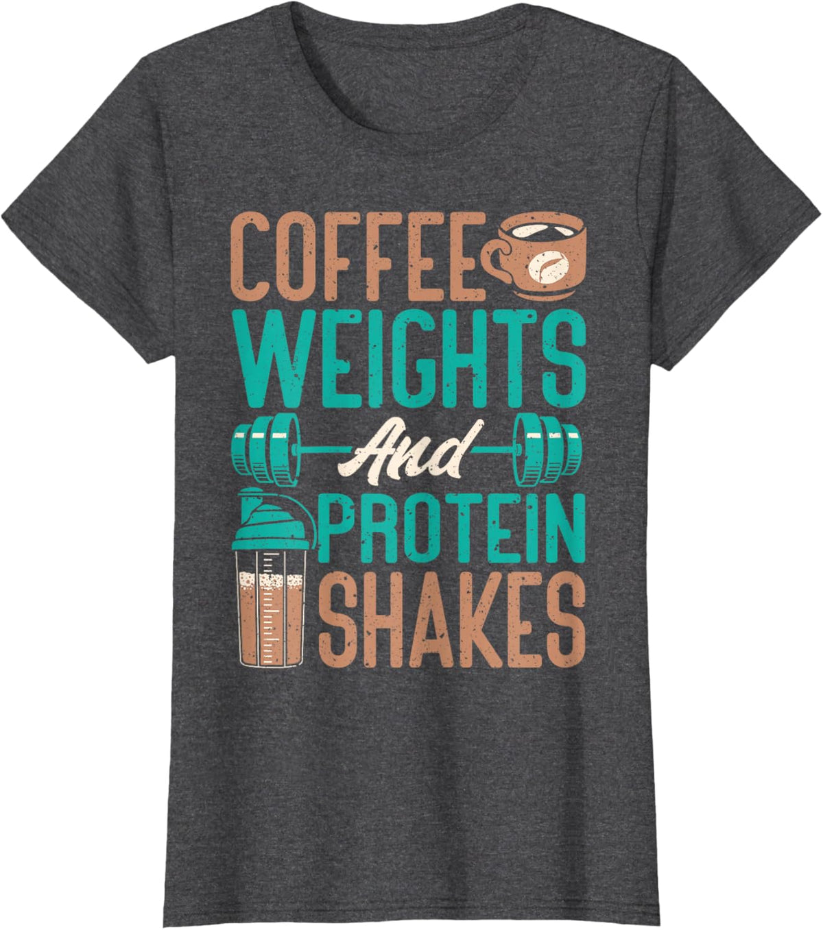 Coffee Weights and Protein Shakes Weightlifting Workout