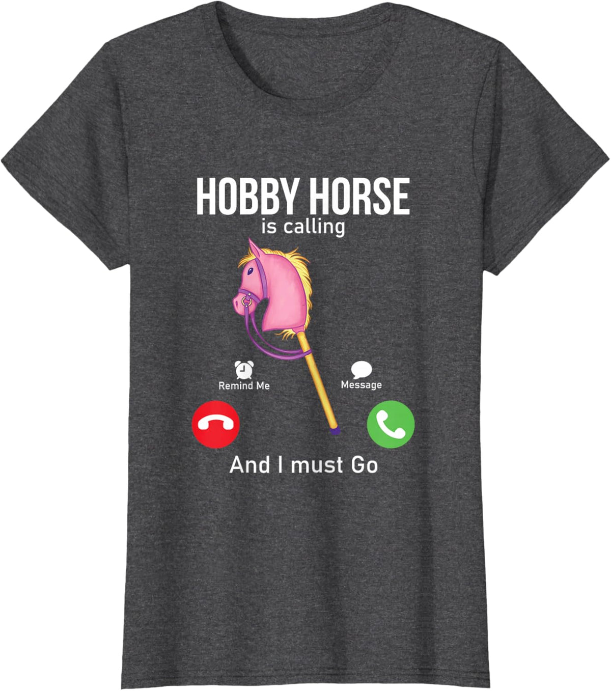Funny Hobby Horsing Gifts For Hobby Horse Riders Unisex-Adult Black Cotton Blend T-Shirt Small Classic Fit Short Sleeve