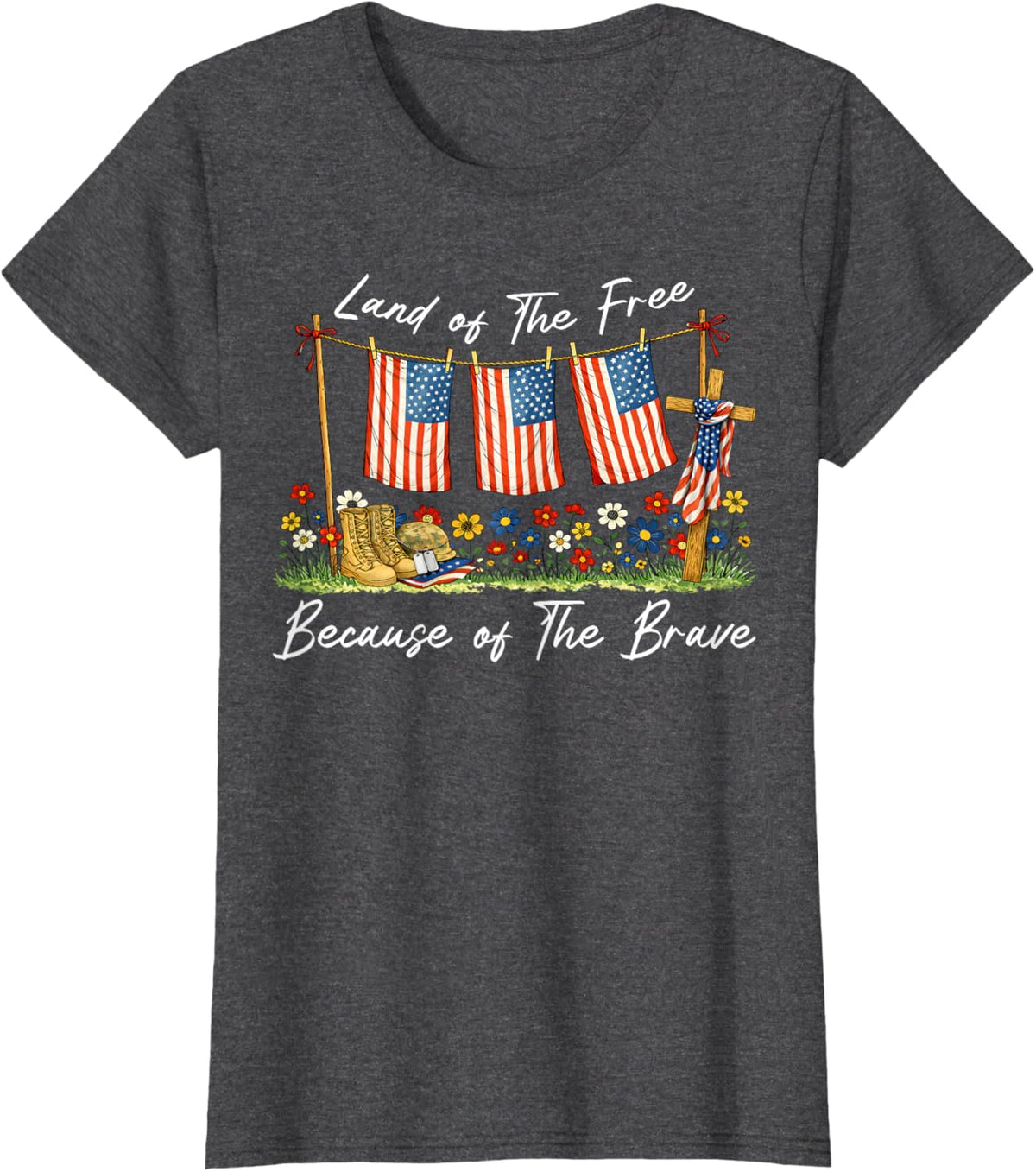 Land of The Free Because of The Brave Memorial Day Veteran