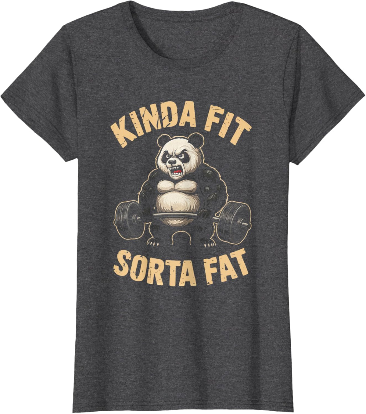 Kinda Fit Sorta Fat Funny Gym Panda Weightlifting Workout