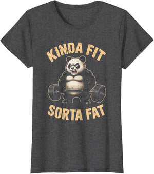 Kinda Fit Sorta Fat Funny Gym Panda Weightlifting Workout