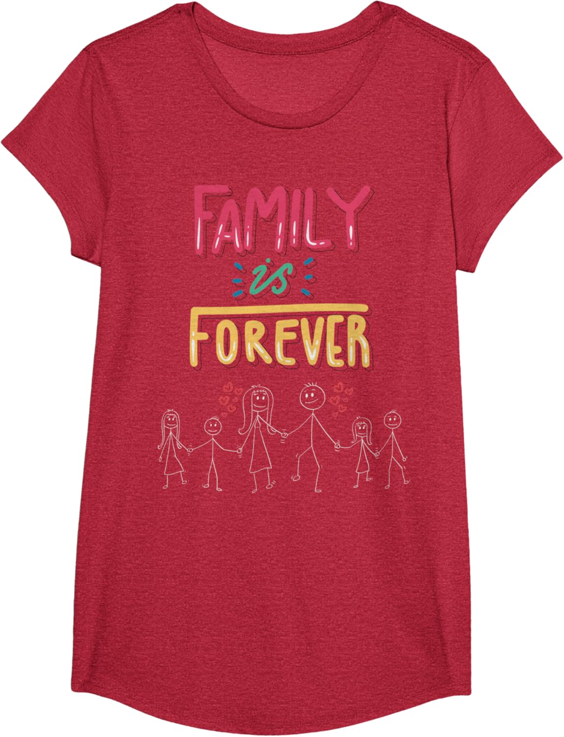 Family Is Forever - Stick Figure Design for Togetherness