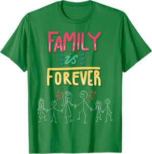 Family Is Forever - Stick Figure Design for Togetherness