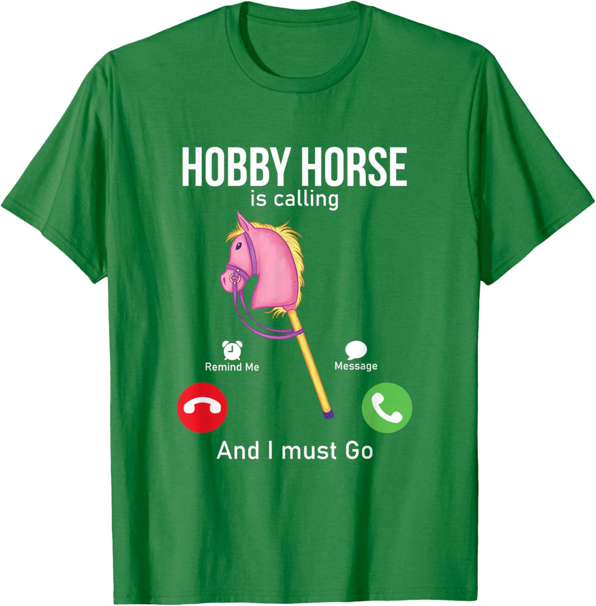 Funny Hobby Horsing Gifts For Hobby Horse Riders Unisex-Adult Black Cotton Blend T-Shirt Small Classic Fit Short Sleeve