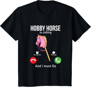 Funny Hobby Horsing Gifts For Hobby Horse Riders Unisex-Adult Black Cotton Blend T-Shirt Small Classic Fit Short Sleeve