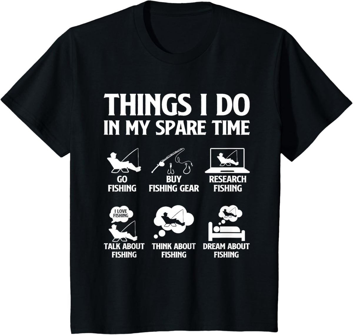 Things I Do in My Spare Time Fishing Boys Men Bass Fishing