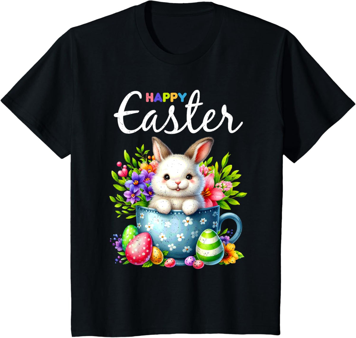 Bunny Egg Hunt Happy Easter Cute Spring Christian Holiday