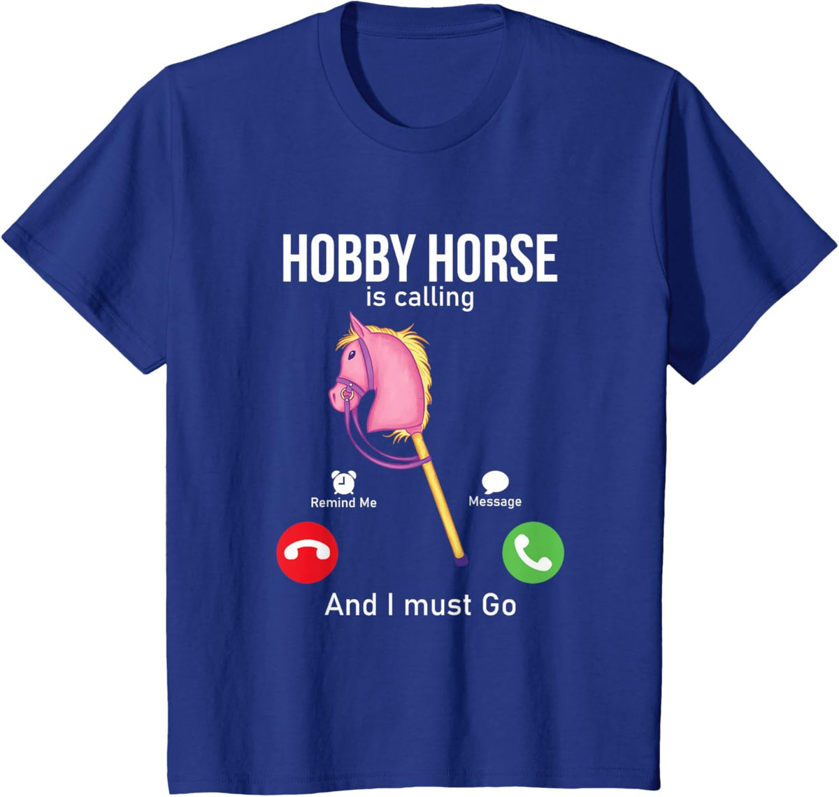 Funny Hobby Horsing Gifts For Hobby Horse Riders Unisex-Adult Black Cotton Blend T-Shirt Small Classic Fit Short Sleeve