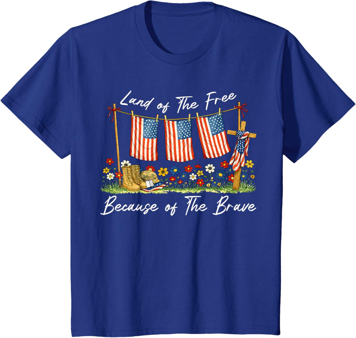 Land of The Free Because of The Brave Memorial Day Veteran