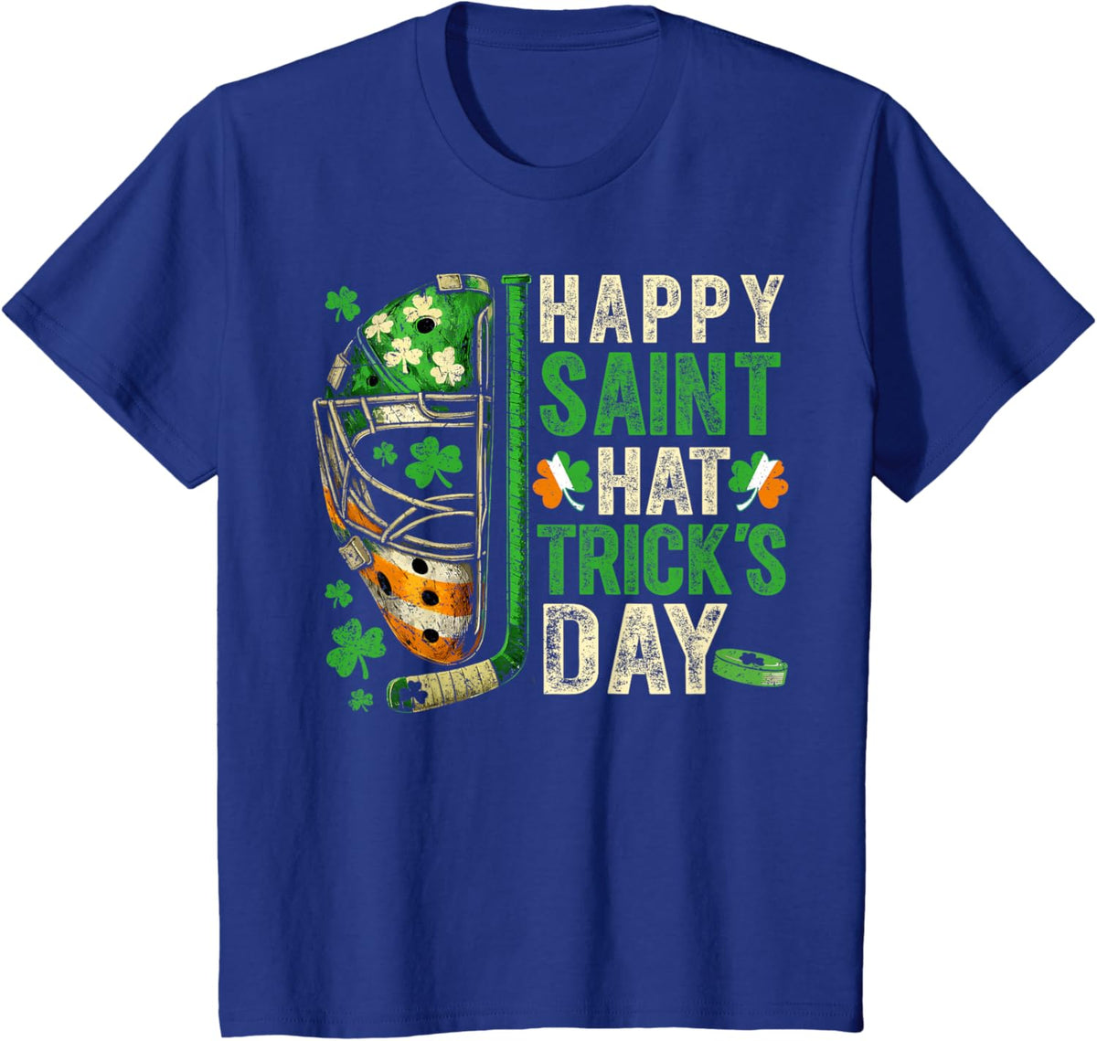 St Patricks Day Happy Saint Hat Trick Ice Hockey Player