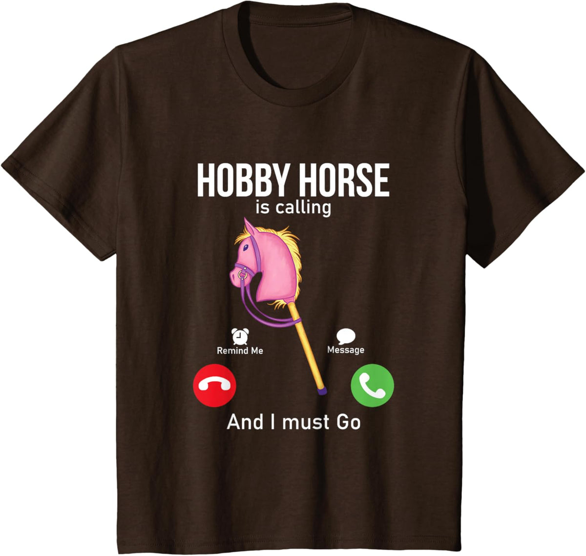 Funny Hobby Horsing Gifts For Hobby Horse Riders Unisex-Adult Black Cotton Blend T-Shirt Small Classic Fit Short Sleeve