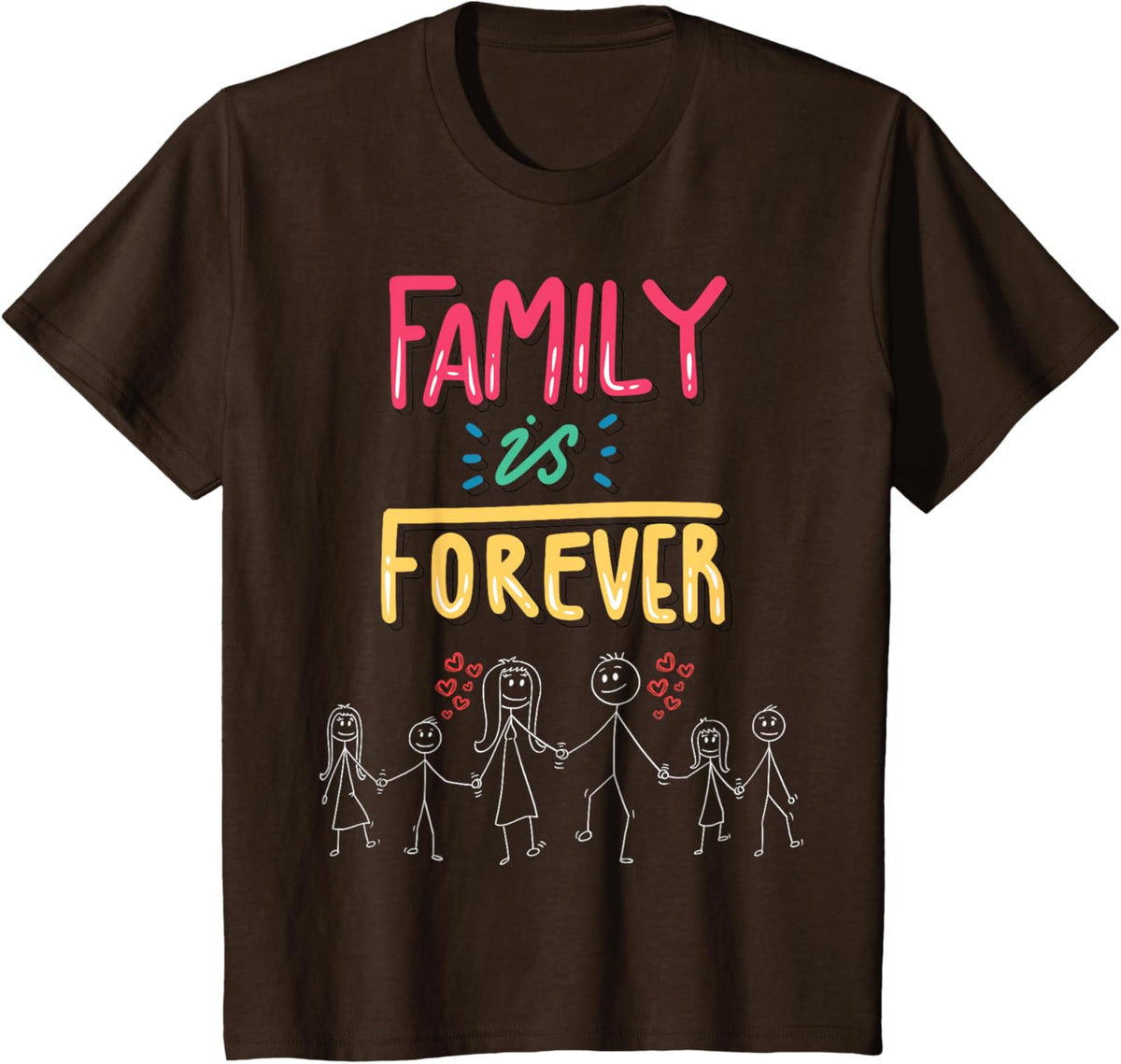 Family Is Forever - Stick Figure Design for Togetherness