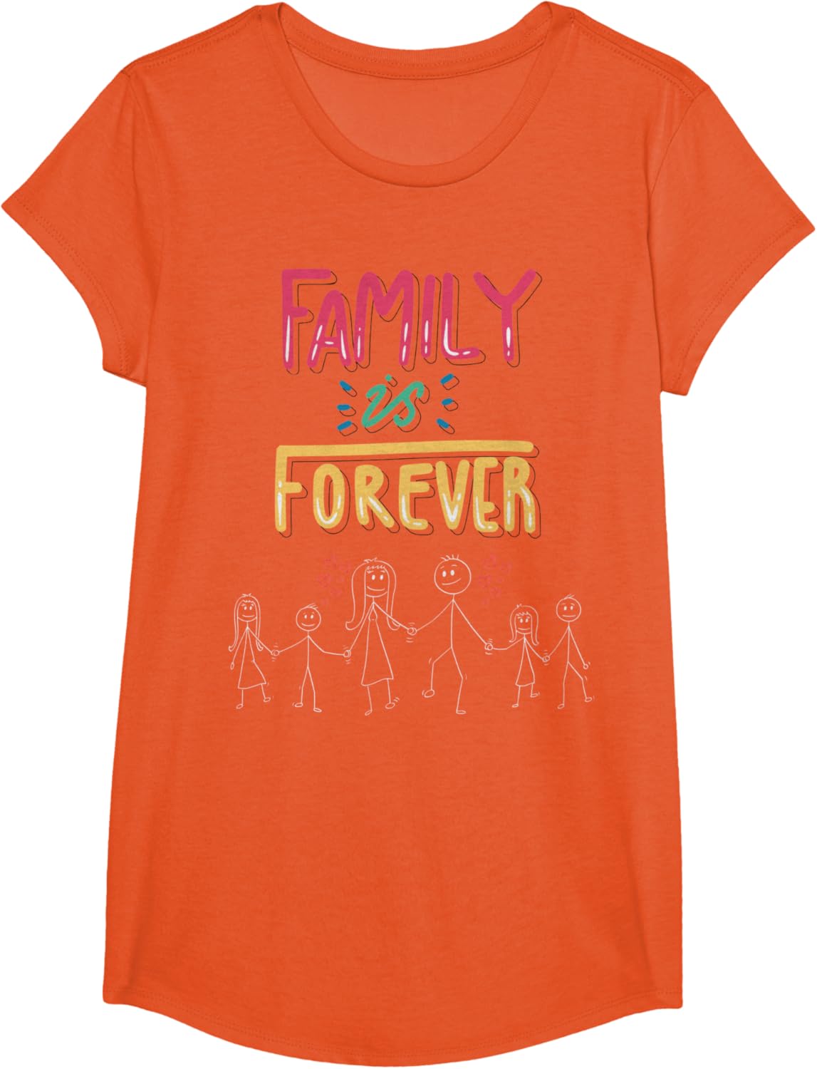 Family Is Forever - Stick Figure Design for Togetherness