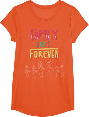 Family Is Forever - Stick Figure Design for Togetherness