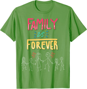 Family Is Forever - Stick Figure Design for Togetherness
